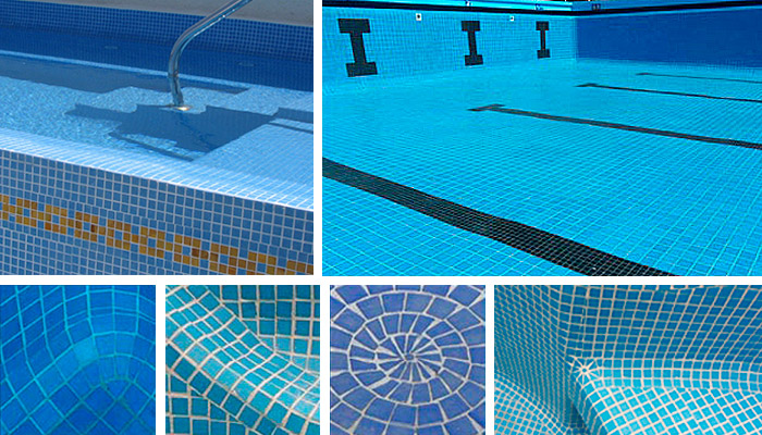 Acabados para piscina en mosaico veneciano 